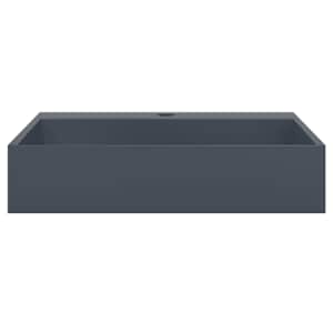 Umyvadlo 50x38x11 cm minerální/mramorový kompozit antracitové - obrázek 4