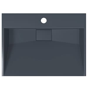 Umyvadlo 50x38x11 cm minerální/mramorový kompozit antracitové - obrázek 7