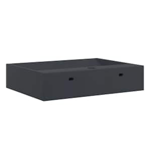 Umyvadlo 60x38x11 cm minerální/mramorový kompozit antracitové - obrázek 6