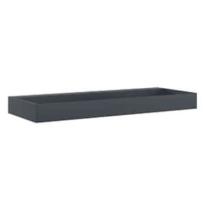 Umyvadlo 120x46x11 cm minerální/mramorový kompozit antracitové - obrázek 2