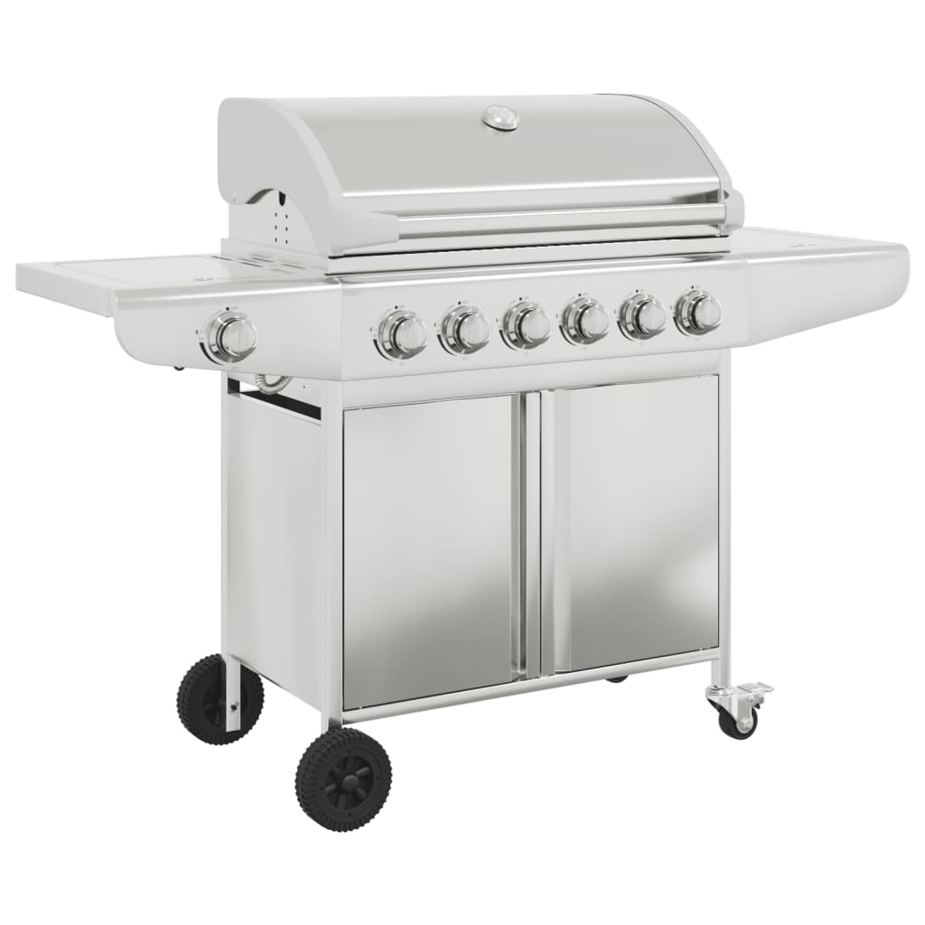 Thumbnail - vidaXL Gasgrill mit 7 Flammen Silbern Edelstahl