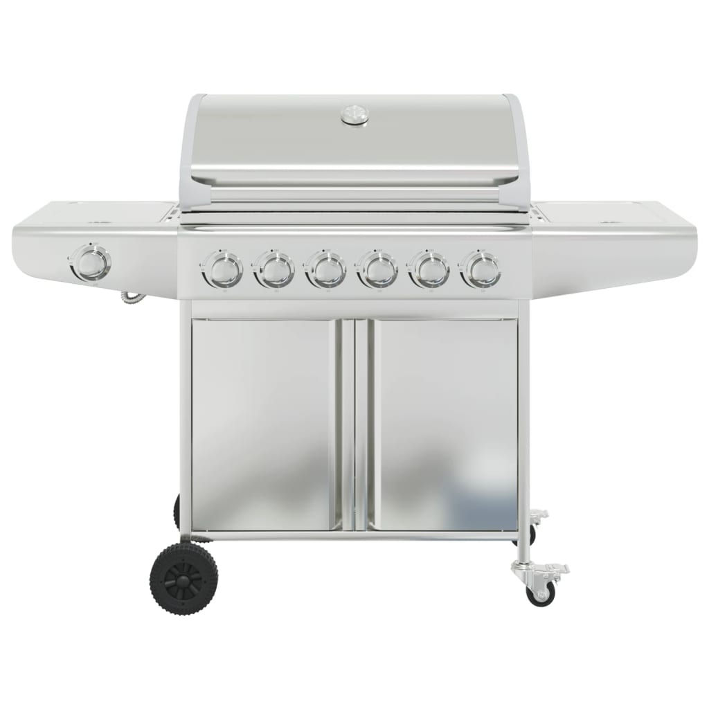 Thumbnail - vidaXL Gasgrill mit 7 Flammen Silbern Edelstahl
