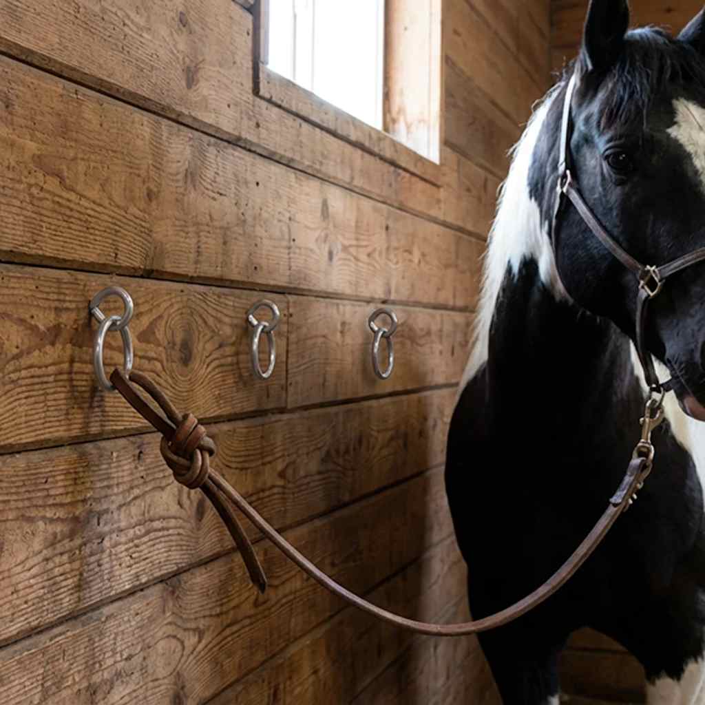 vidaXL Inele de legare a calului cu șuruburi cu ochi, 3 buc., argintiu, oțel