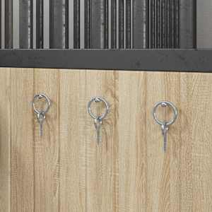 Obroč za privez z vijaki 3 kosi srebrno jeklo