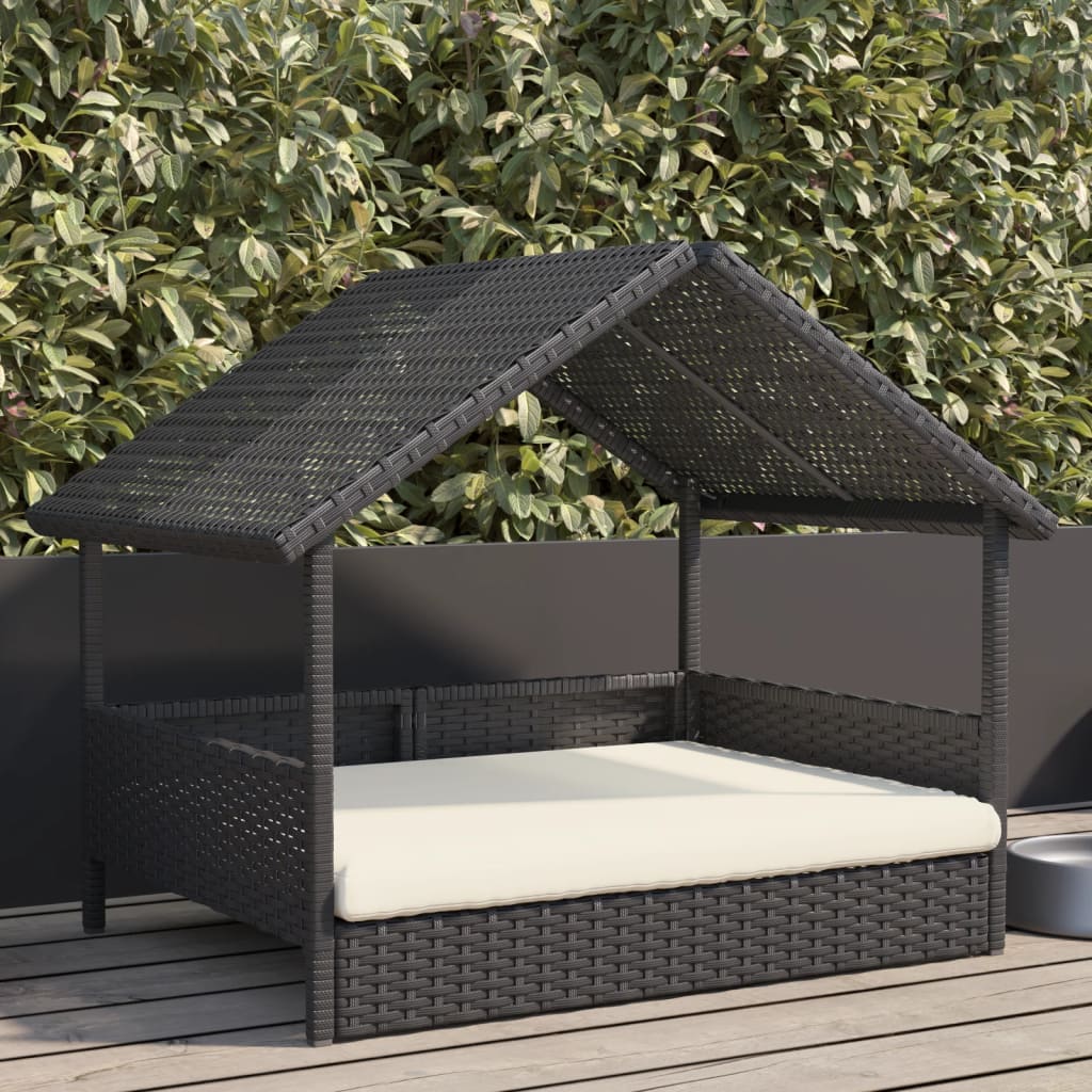 hundehus med hynde polyrattan