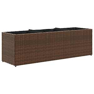 Zahradní truhlík s 3 květináči hnědý 105 x 30 x 32 cm - obrázek 2