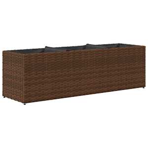 Zahradní truhlík s 3 květináči hnědý 105 x 30 x 32 cm - obrázek 7