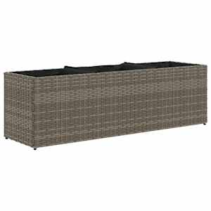 vidaXL taimekast 3 potiga, hall, 105 x 30 x 32 cm, pol&uuml;rotang