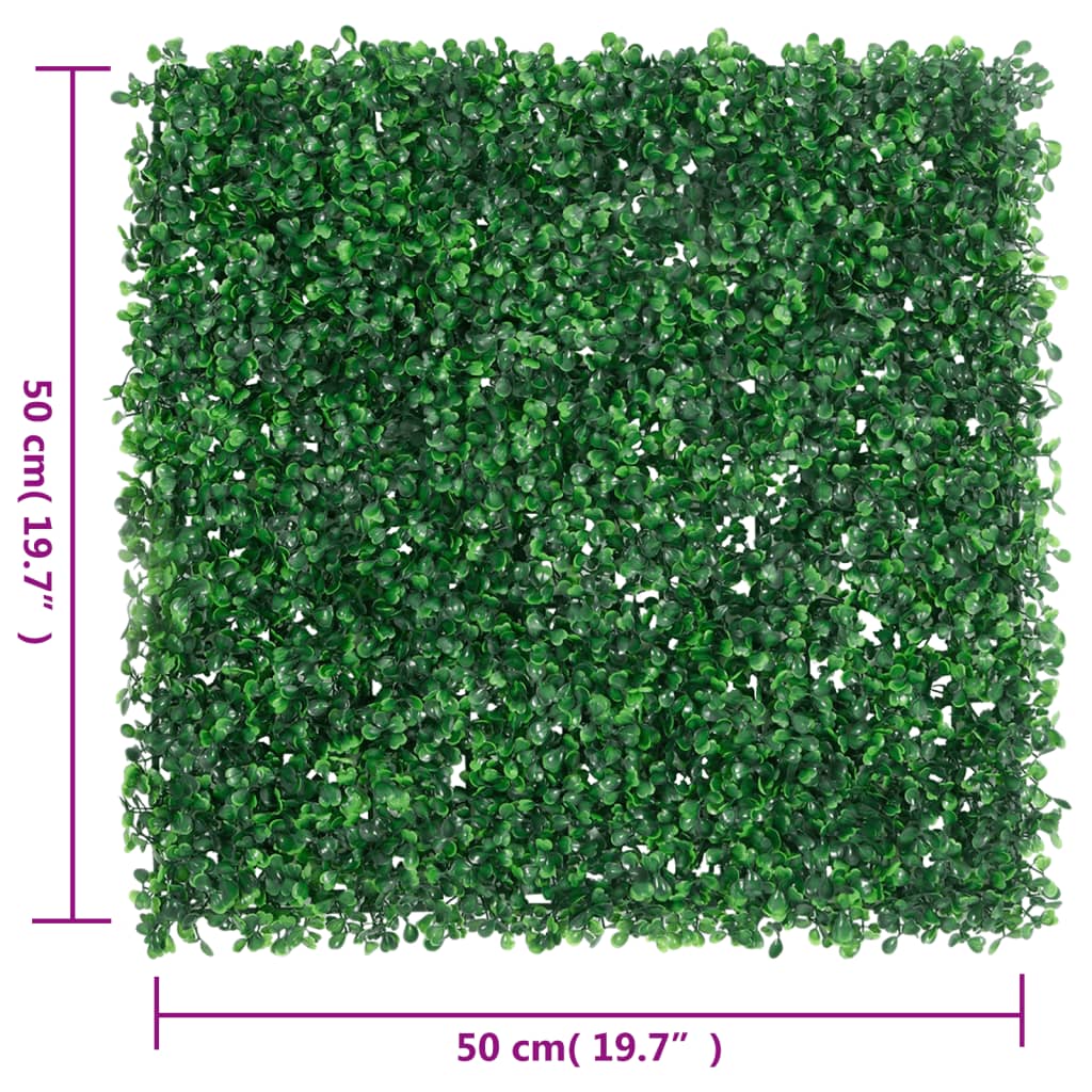 Cerca de hojas de arbusto artificial panel de plantas decorativas al aire libre 24 piezas verde vidaXL - Imagen 26 de 28