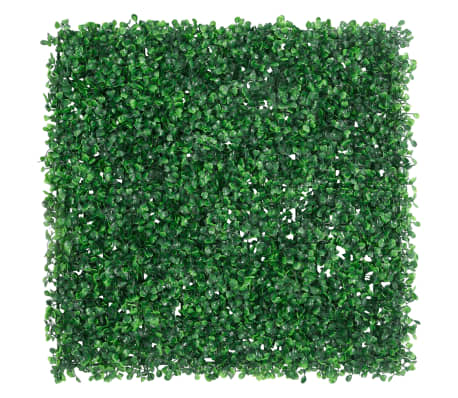 vidaXL Hek met kunstheester&nbsp;24 st 50x50 cm groen