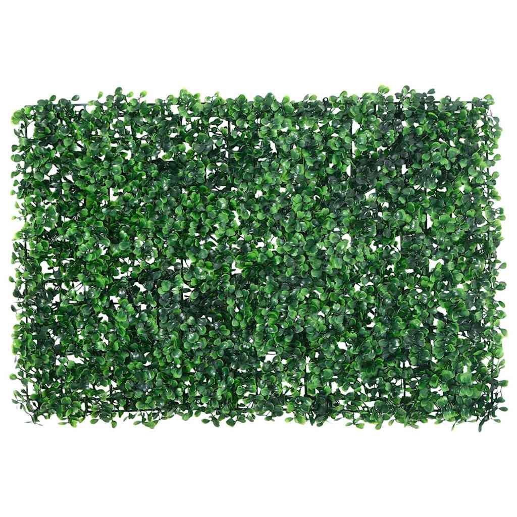 vidaXL Umelý plot z listových kríkov 6 ks zelený 40x60 cm
