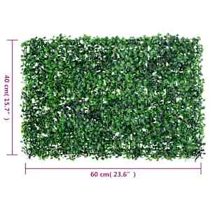 Umělý plot z listnatého keře 24 ks zelený 40 x 60 cm - obrázek 8