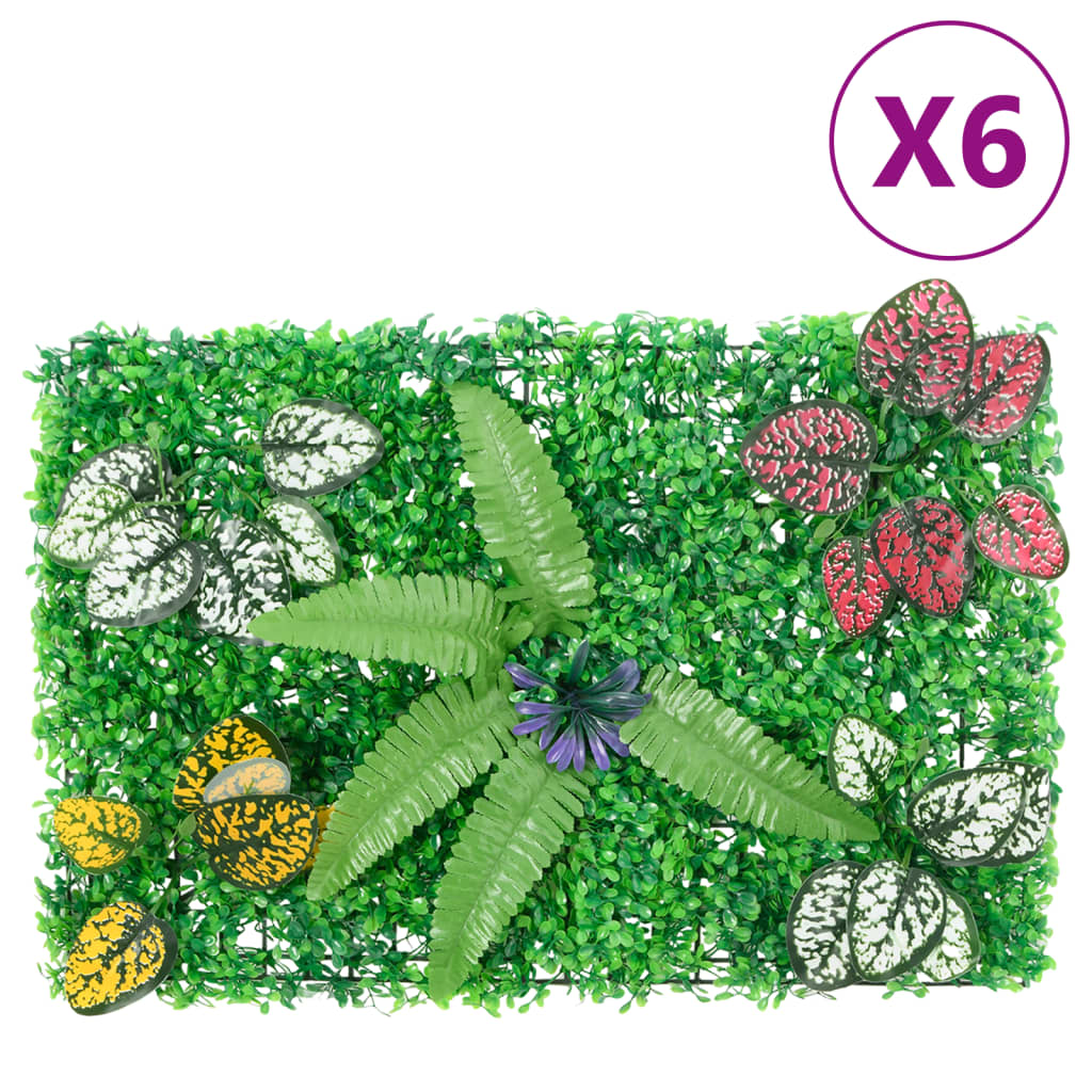 Sichtschutz aus Kunstpflanzen 6 Stk. Grün 40×60 cm