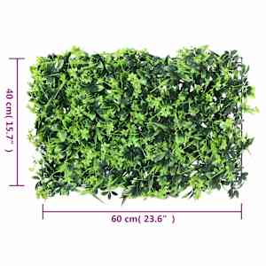 Umělý listnatý plot 24 ks zelený 40 x 60 cm - obrázek 8