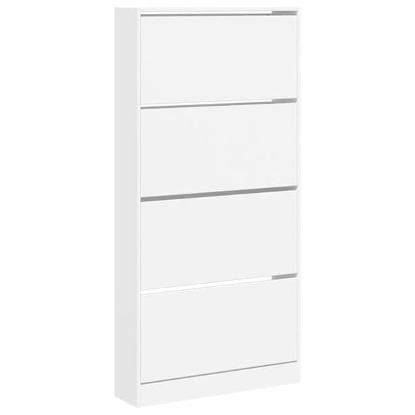 vidaXL jalan&otilde;udekapp, 4 klappuksega, valge, 80 x 21 x 163,5 cm