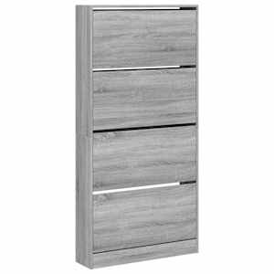 vidaXL jalan&otilde;udekapp, 4 klappuksega, hall Sonoma, 80 x 21 x 163,5 cm