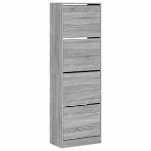 Botník se 4 výklopnými zásuvkami šedý sonoma 60 x 34 x 187,5 cm - obrázek 2