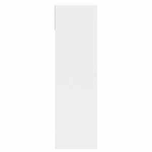 Botník se 2 výklopnými zásuvkami bílý 80 x 34 x 116 cm - obrázek 7