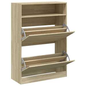 Botník se 2 výklopnými zásuvkami dub sonoma 80 x 34 x 116 cm - obrázek 5