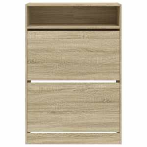 Botník se 2 výklopnými zásuvkami dub sonoma 80 x 34 x 116 cm - obrázek 6