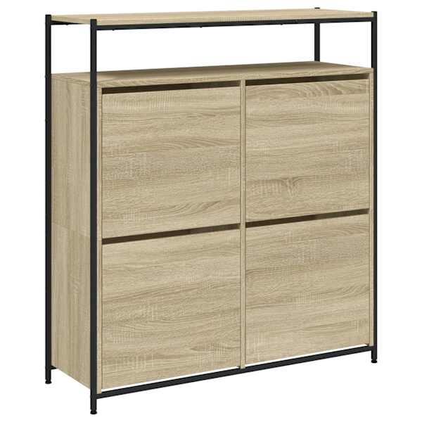 vidaXL jalan&otilde;udekapp, 4 klappuksega, Sonoma tamm, 100x34x112 cm
