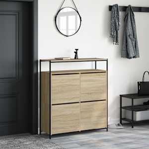 Botník se 4 výklopnými zásuvkami dub sonoma 100 x 34 x 112 cm - obrázek 3