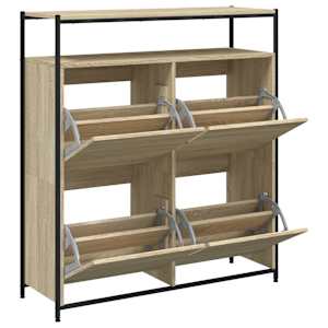 Botník se 4 výklopnými zásuvkami dub sonoma 100 x 34 x 112 cm - obrázek 5