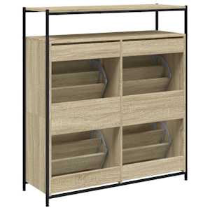 Botník se 4 výklopnými zásuvkami dub sonoma 100 x 34 x 112 cm - obrázek 8