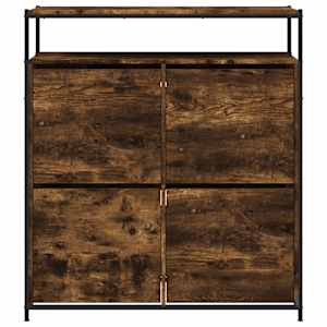 Botník se 4 výklopnými zásuvkami kouřový dub 100 x 34 x 112 cm - obrázek 6