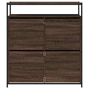 Botník se 4 výklopnými zásuvkami hnědý dub 100 x 34 x 112 cm - obrázek 6