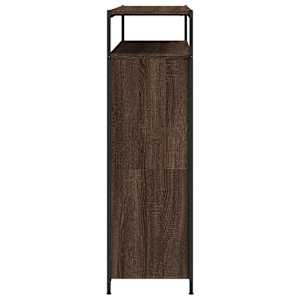 Botník se 4 výklopnými zásuvkami hnědý dub 100 x 34 x 112 cm - obrázek 7