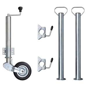 vidaXL haagise tugiratas 60 mm 2 tugitoru ja 2 klambriga