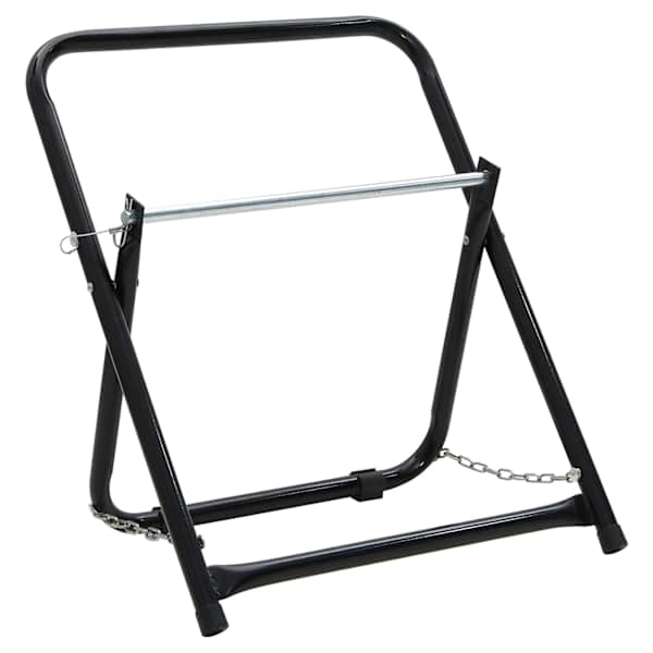 vidaXL kastmisvooliku alus, 48 cm, 45 kg, must, pulberv&auml;rvitud teras