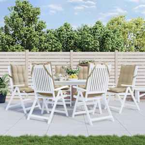 Blazine za stole 6 kosov bež oxford tkanina