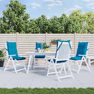 Blazine za stole 4 kosi svetlo modra oxford tkanina