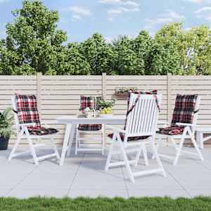 Blazina za stol 4 kosi rdeča karirasta oxford tkanina