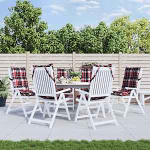 Blazina za stol 6 kosov rdeča karirasta oxford tkanina