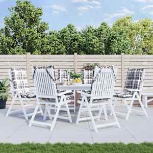 Blazina za stol 6 kosov siva karirasta oxford tkanina