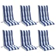 Stoelkussens 6 st hoge rug oxford stof heldergroen