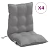 vidaXL madala seljatoega toolipadjad 4 tk, hall, oxford kangas