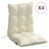vidaXL V&auml;li patja 4 tk Kreemjas 100 x 50 x 7 cm