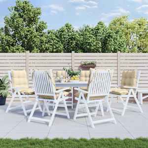 Blazina za stol 6 kosov bež oxford tkanina