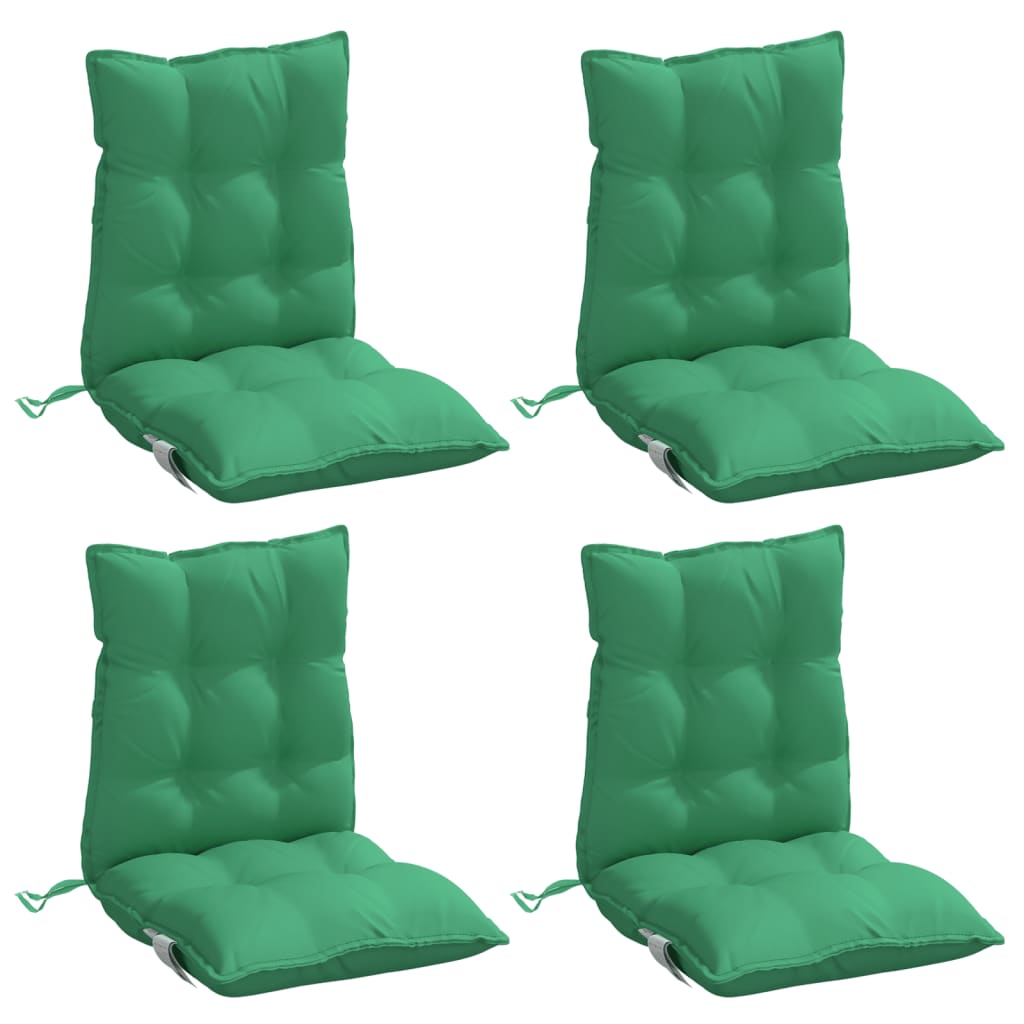 vidaXL Stoelkussens 4 st lage rug oxford stof groen, foto 4
