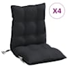 vidaXL V&auml;li patja 4 tk Must 100 x 50 x 7 cm