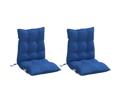 vidaXL Jastuci za stolicu s niskim naslonom 2 kom plavi od tkanine