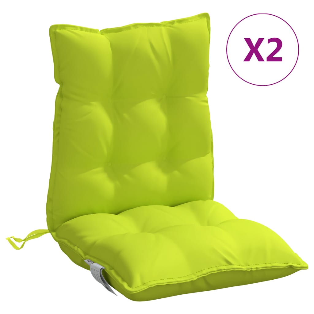 vidaXL Stoelkussens 2 st lage rug oxford stof felgroen groen, foto 3