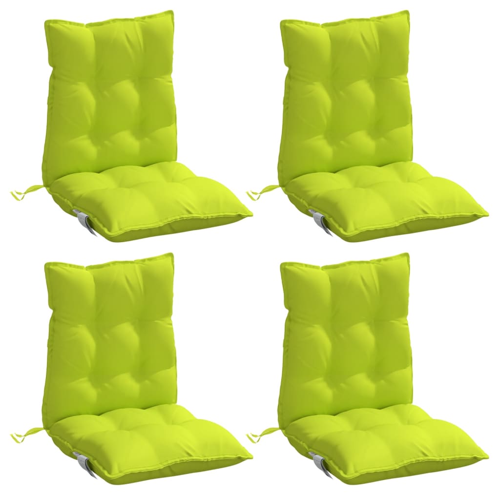 vidaXL Stoelkussens 4 st lage rug oxford stof felgroen groen, foto 4