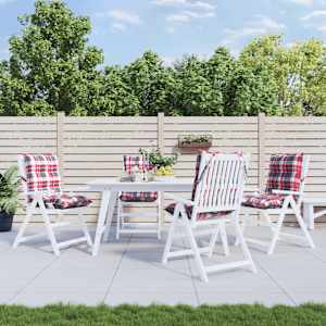 Blazina za stol 4 kosi rdeča karirasta oxford tkanina