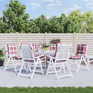 Blazina za stol 6 kosov rdeča karirasta oxford tkanina