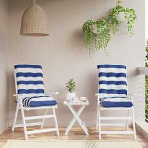 Blazine za stole 2 kosa modro bele črte oxford tkanina